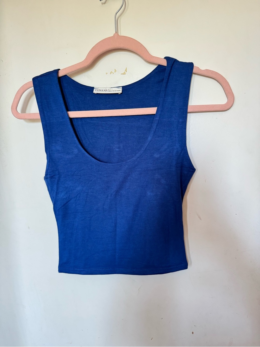 Zenana Outfitters Royal Blue Scoop Neck Tank Top